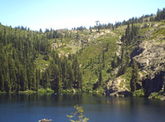 Castle Lake in the summer