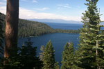 A view of Emerald Bay from above, considered the one of the most scenic points in Tahoe. 