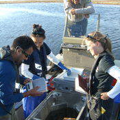 Electrofishing survey in Lake Tahoe